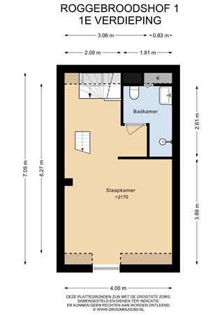 Floorplan - Roggebroodshof 1, 2312 TP Leiden